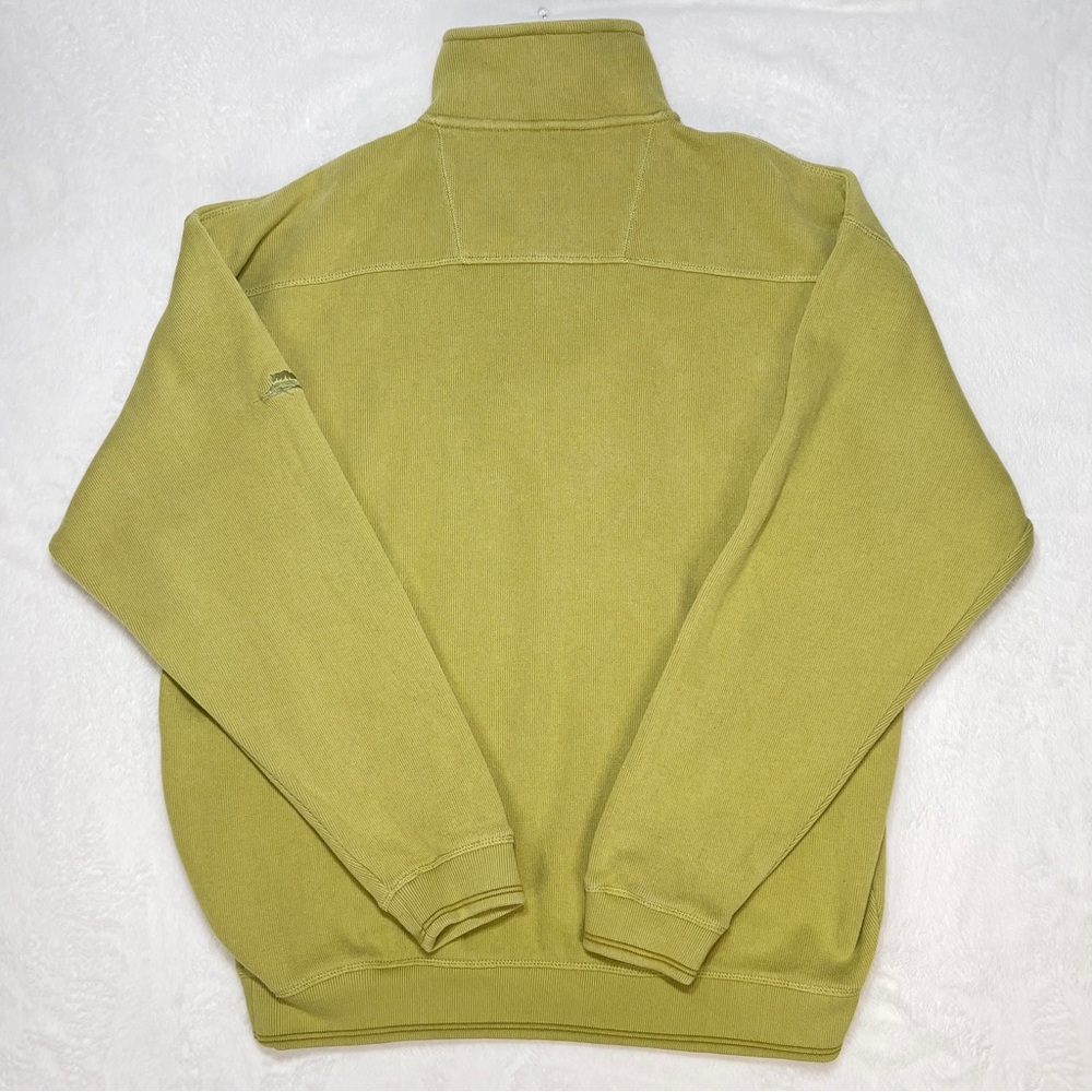 Tommy Bahama Sweater Quarter Zip Mens Medium Long Sleeve with Marlin emb Olive - Picture 9 of 16
